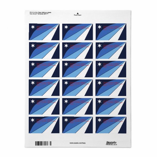 Custom Label mit Flag Columbia, South Carolina Adressaufkleber (Vorne)