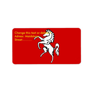 Custom Label mit Flag Kent Landkreis, England Adressaufkleber