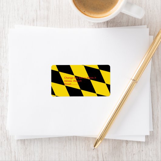 Custom Label mit Flag München, Bayern, Deutschland Adressaufkleber (Insitu)