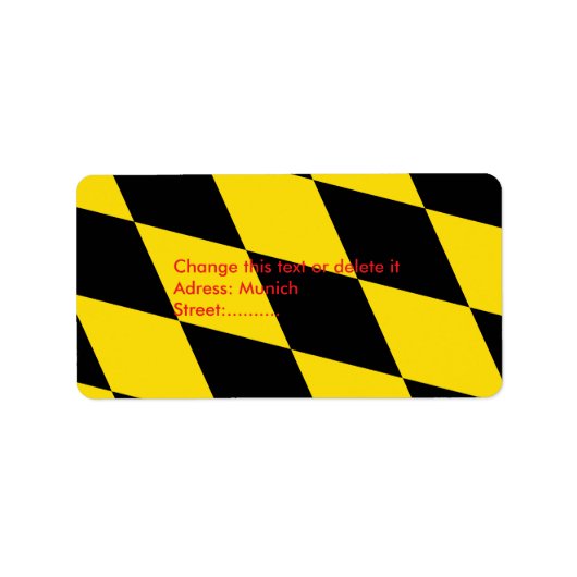 Custom Label mit Flag München, Bayern, Deutschland Adressaufkleber (Vorne)