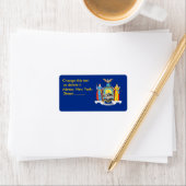Custom Label mit Flag von New York, USA. Adressaufkleber (Insitu)