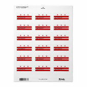 Custom Label mit Flag von Washington DC, USA. Adressaufkleber (Vorne)