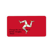 Custom Label mit Isle of Man, Großbritannien Adressaufkleber (Vorne)