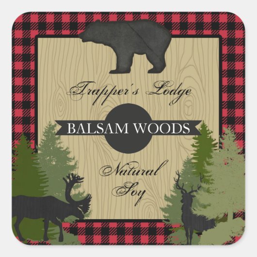 Custom Label Suzanne Quadratischer Aufkleber (Vorderseite)