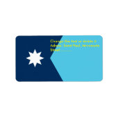 Custom Label with Flag of Minnesota, USA Adressaufkleber (Vorne)