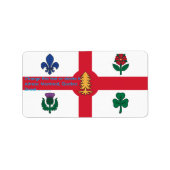 Custom Label with Flag of Montreal, Canada Adressaufkleber (Vorne)