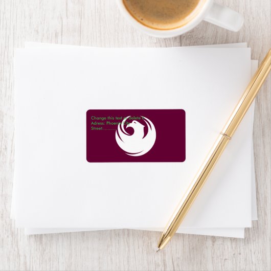 Custom Label with Flag of Phoenix City, Arizona Adressaufkleber (Insitu)