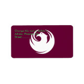 Custom Label with Flag of Phoenix City, Arizona Adressaufkleber (Vorne)