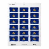 Custom Label with Flag of Quebec City, Canada Adressaufkleber (Vorne)