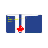 Custom Label with Flag of Toronto Adressaufkleber (Vorne)