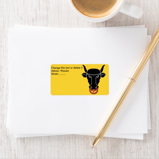 Custom Label with Flag of Uri canton, Switzerland Adressaufkleber (Insitu)
