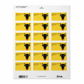 Custom Label with Flag of Uri canton, Switzerland Adressaufkleber (Vorne)