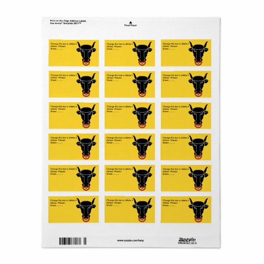 Custom Label with Flag of Uri canton, Switzerland Adressaufkleber (Vorne)