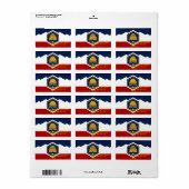 Custom Label with Flag of Utah, USA Adressaufkleber (Vorne)