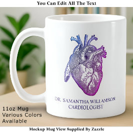 Custom Labelled Vintage Anatomical Heart, Multi Kaffeetasse