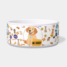 Custom Labrador Dog Bowl - Funny Woof Design