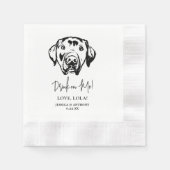 Custom Labrador Hund Personalisiert Drink on Me Serviette (Vorderseite)