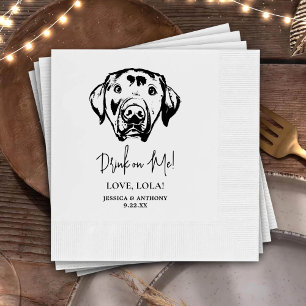 Custom Labrador Hund Personalisiert Drink on Me Serviette