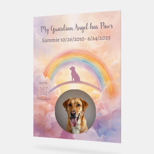 Custom Labrador Retriever Memorial Acrylic Sign Acrylschild (Winkel)