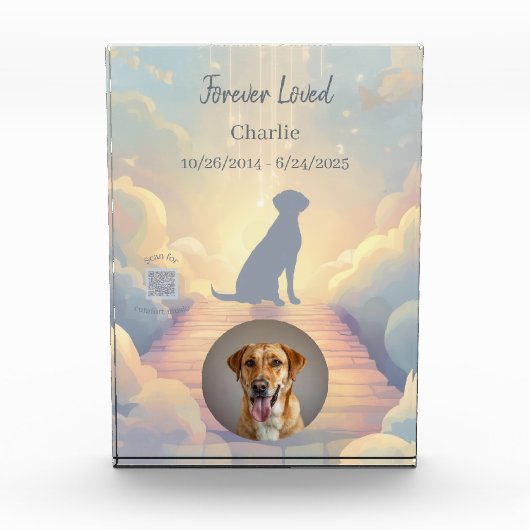 Custom Labrador Retriever Memorial Photo Block (Vorderseite)
