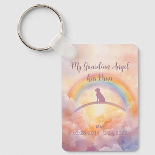 Custom Labrador Retriever Pet Loss Keychain Schlüsselanhänger (Vorderseite)