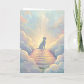 Custom Labrador Retriever Rainbow Bridge Sympathy Karte (Rückseite)
