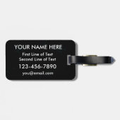 Custom Lacrosse Goalie typografische Gepäckmarke Gepäckanhänger (Rückseite horizontal)