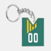 Custom Lacrosse Keyring, Football Schlüsselanhänge Schlüsselanhänger (Vorderseite links)