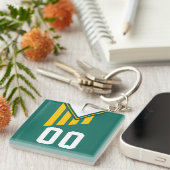 Custom Lacrosse Keyring, Football Schlüsselanhänge Schlüsselanhänger (Vorderseite rechts)