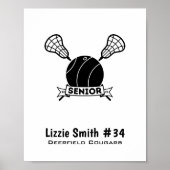 Custom Lacrosse Senior Night Signature Poster (Vorne)