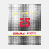Custom Lacrosse Team Spirit Black Yellow Sport Fleecedecke (Vorderseite)