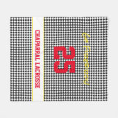 Custom Lacrosse Team Spirit Black Yellow Sport Fleecedecke (Vorderseite (Horizontal))