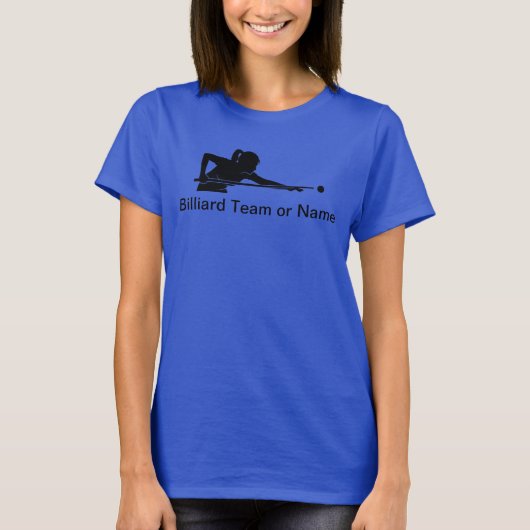 Custom Ladies Billiards Pool League Team Tshirts (Vorderseite)