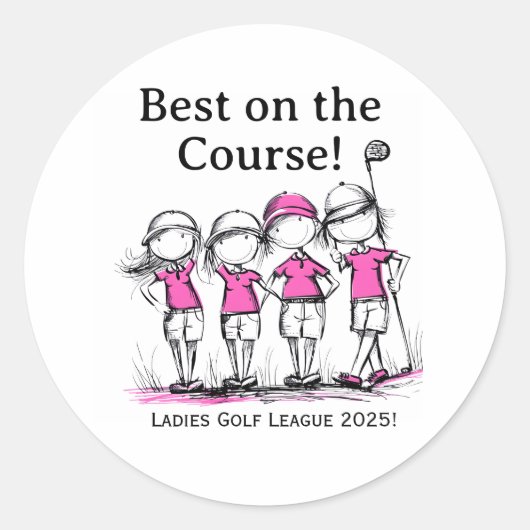 Custom Ladies Golf League Award Sticker (Vorderseite)