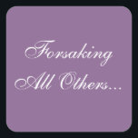 Custom lädt den französischen Lilac Wedding Vows E Quadratischer Aufkleber<br><div class="desc">Custom lädt französische Lilac Wedding Vows Umschlag Aufkleber Stickers ein - farblich koordinierter französischer Lilac Designer Hochzeit französischer Lilac- und White Envelope Stickers - Bridal Shopper regelmäßig recherchieren: Wie finde ich die besten Hochzeitsaufkleber für meine Einladungen? Diese exquisiten und erstellen Sie Ihre eigenen Custom Invite Siegel Stickers perfekt für Hochzeit...</div>