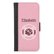 Custom Lady Firefighter iPhone 8/7 Wallet Case