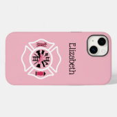 Custom Lady Firefighter Iphone Case (Rückseite (Horizontal))