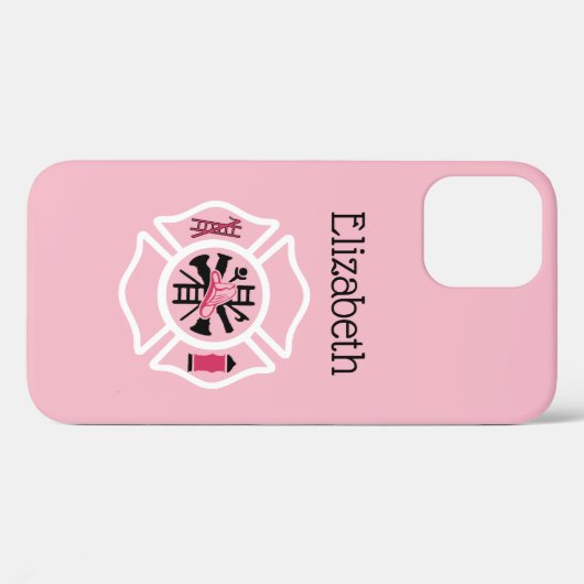 Custom Lady Firefighter Iphone Case (Rückseite (Horizontal))