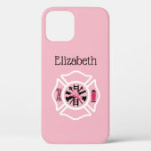 Custom Lady Firefighter Iphone Case (Rückseite)