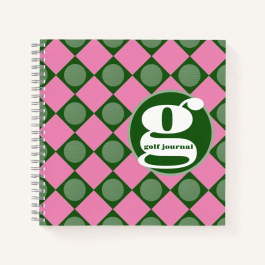 Custom Lady Golfer Member Notebook / Journal Notizblock (Vorderseite)