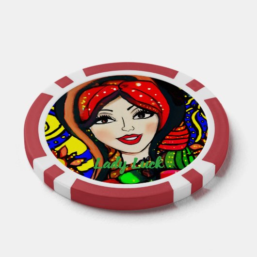 Custom Lady Luck 4 Couple's Game Night Pokerchips (Einzeln)
