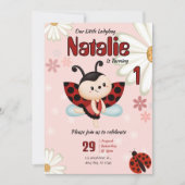 Custom Ladybug Birthday Einladung (Vorderseite)
