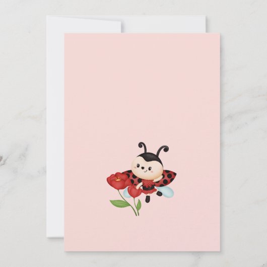 Custom Ladybug Birthday Einladung (Rückseite)