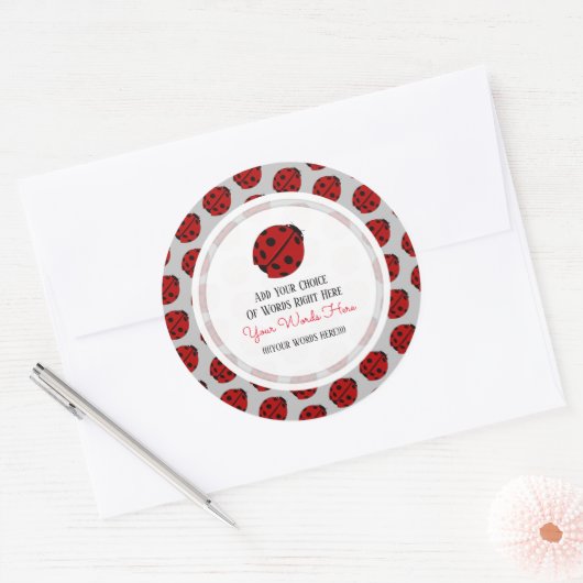 Custom Ladybug Stickers (Umschlag)
