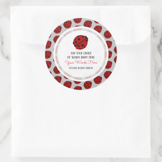 Custom Ladybug Stickers (Tasche)