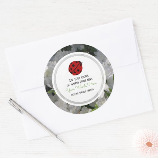 Custom Ladybug Stickers (Umschlag)