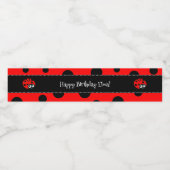 Custom Ladybug Water Bottle Labels Wasserflaschenetikett (Einzelnes Label)