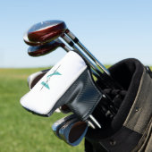 Custom Ladys Aquamarin Name Monogram Putter Cover Golf Headcover (In Situ)