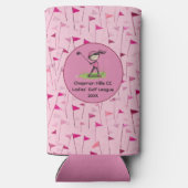 Custom Ladys Golf League Wasserflasche Selters Dosenkühler (Rückseite)