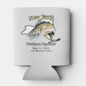 Custom Lake and Date New York Walleye Opener Dosenkühler (Rückseite)